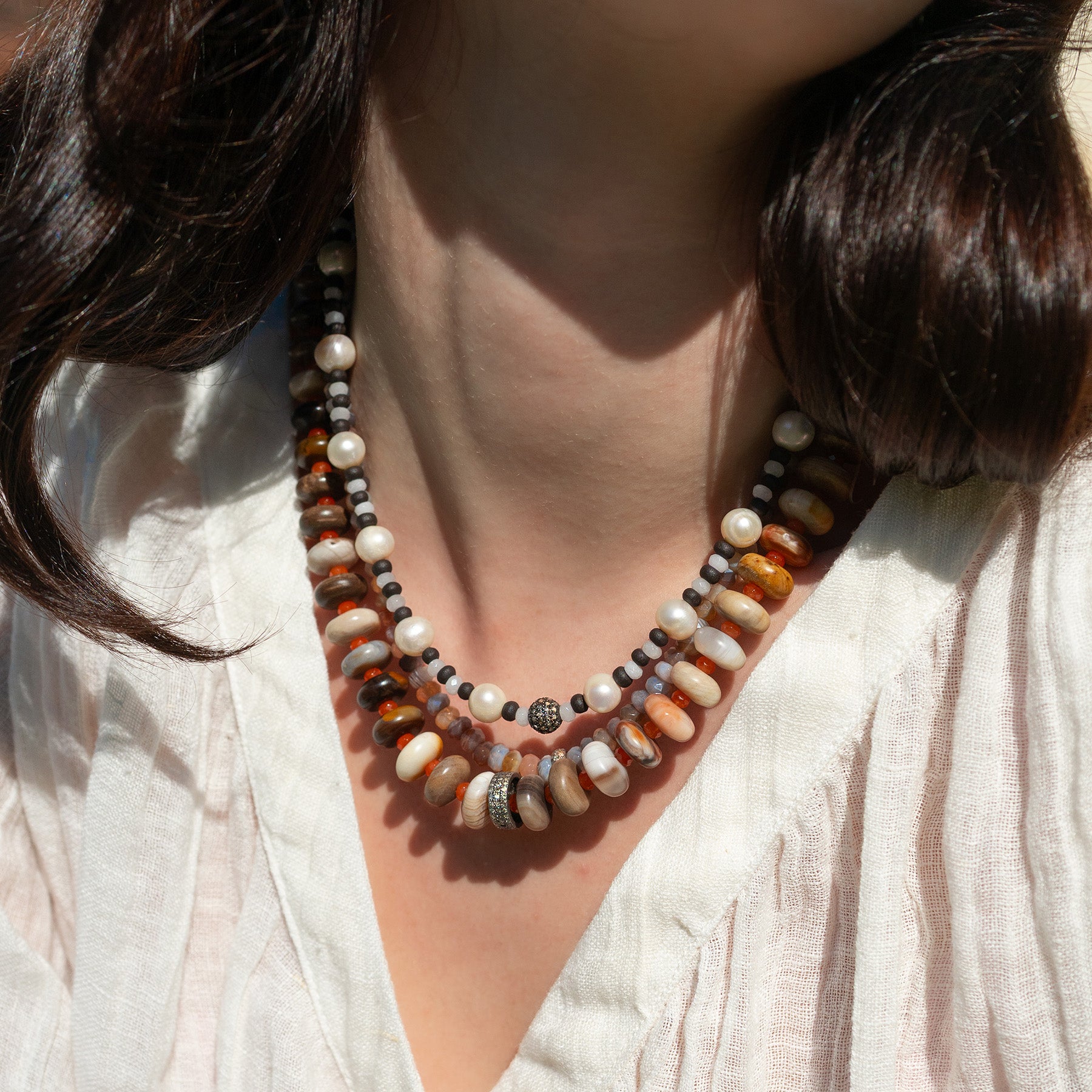 Pearl & Stripe Necklace
