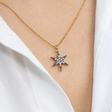 Diamond Cosmic Star Necklace