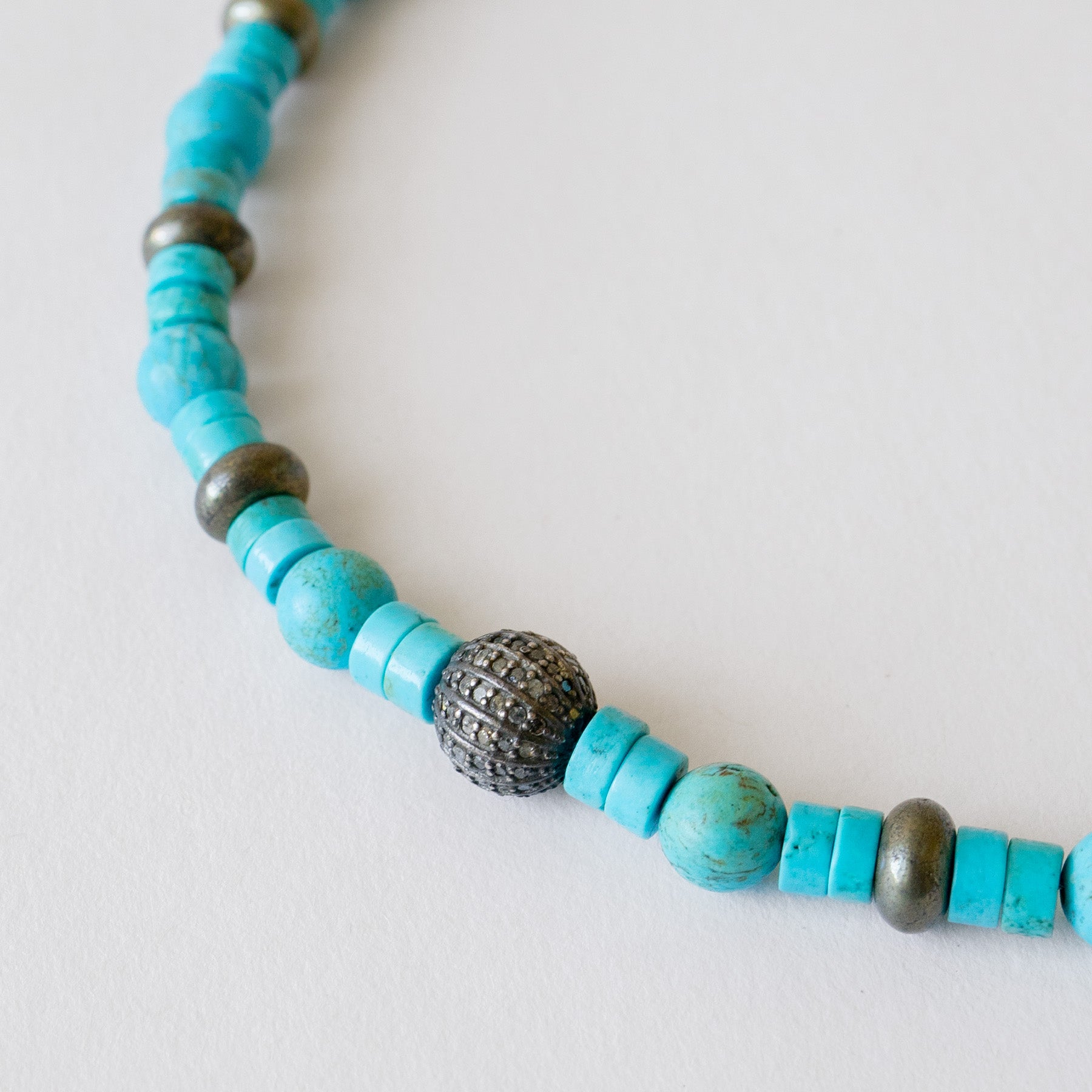 Turquoise and Pyrite Necklace
