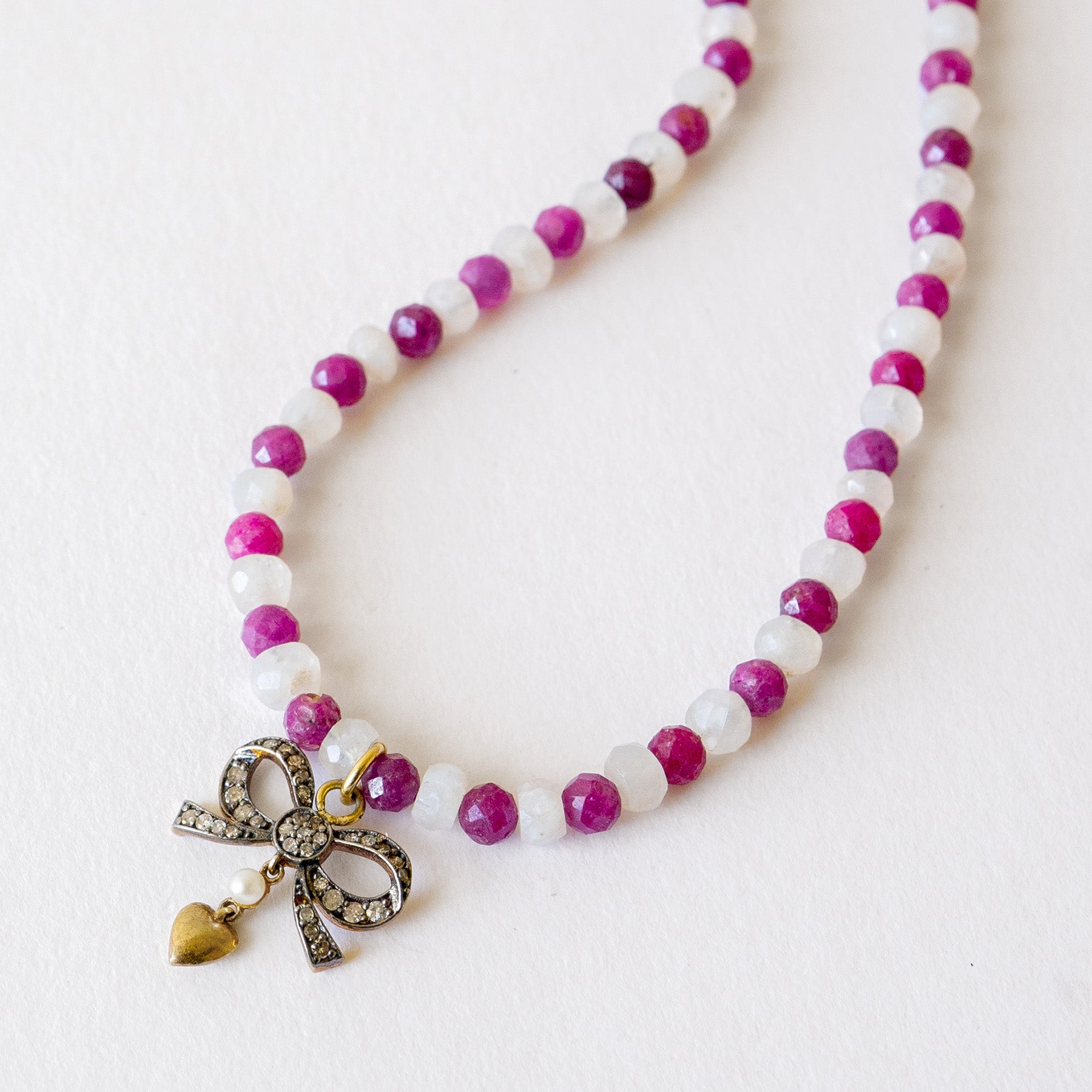 Ruby & Moonstone Necklace