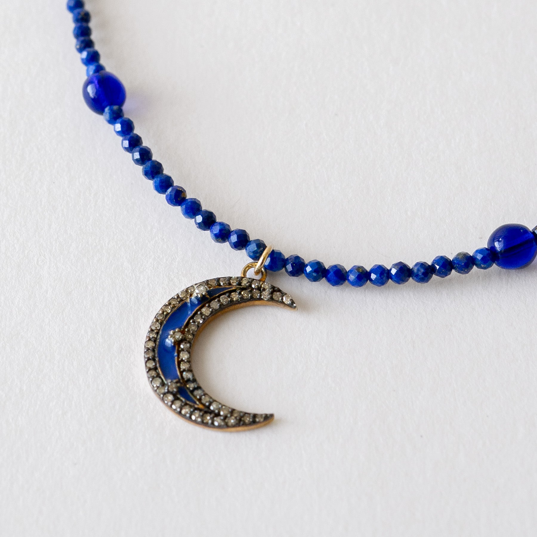 Lapis Moon Necklace