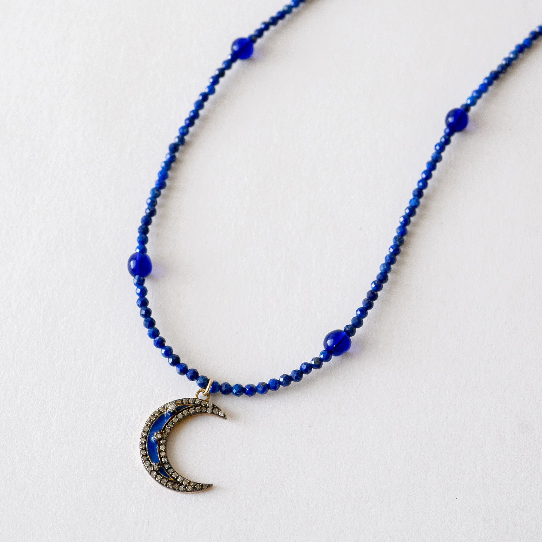 Lapis Moon Necklace