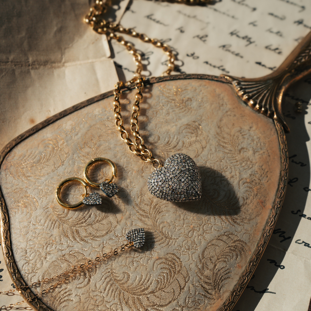 Diamond Double-Sided Heart Necklace