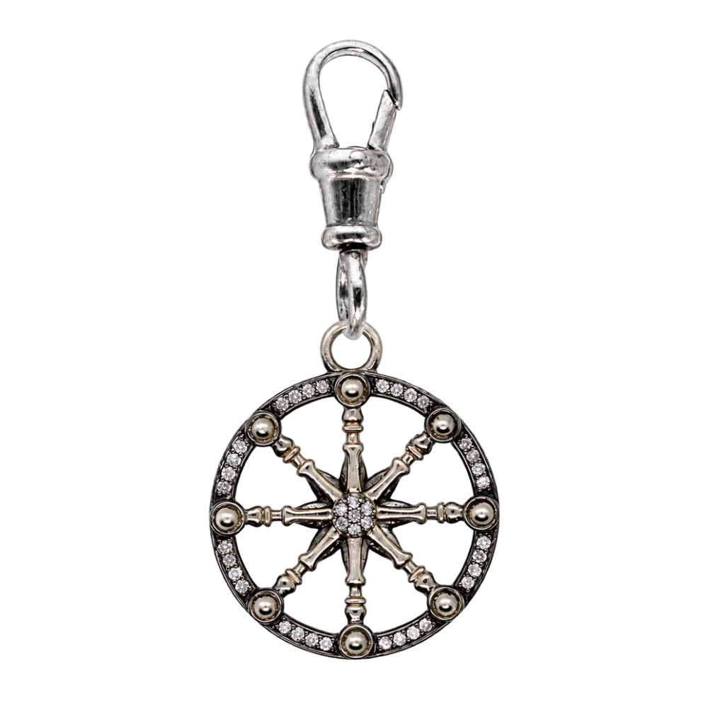Silver Karma Wheel Pendant