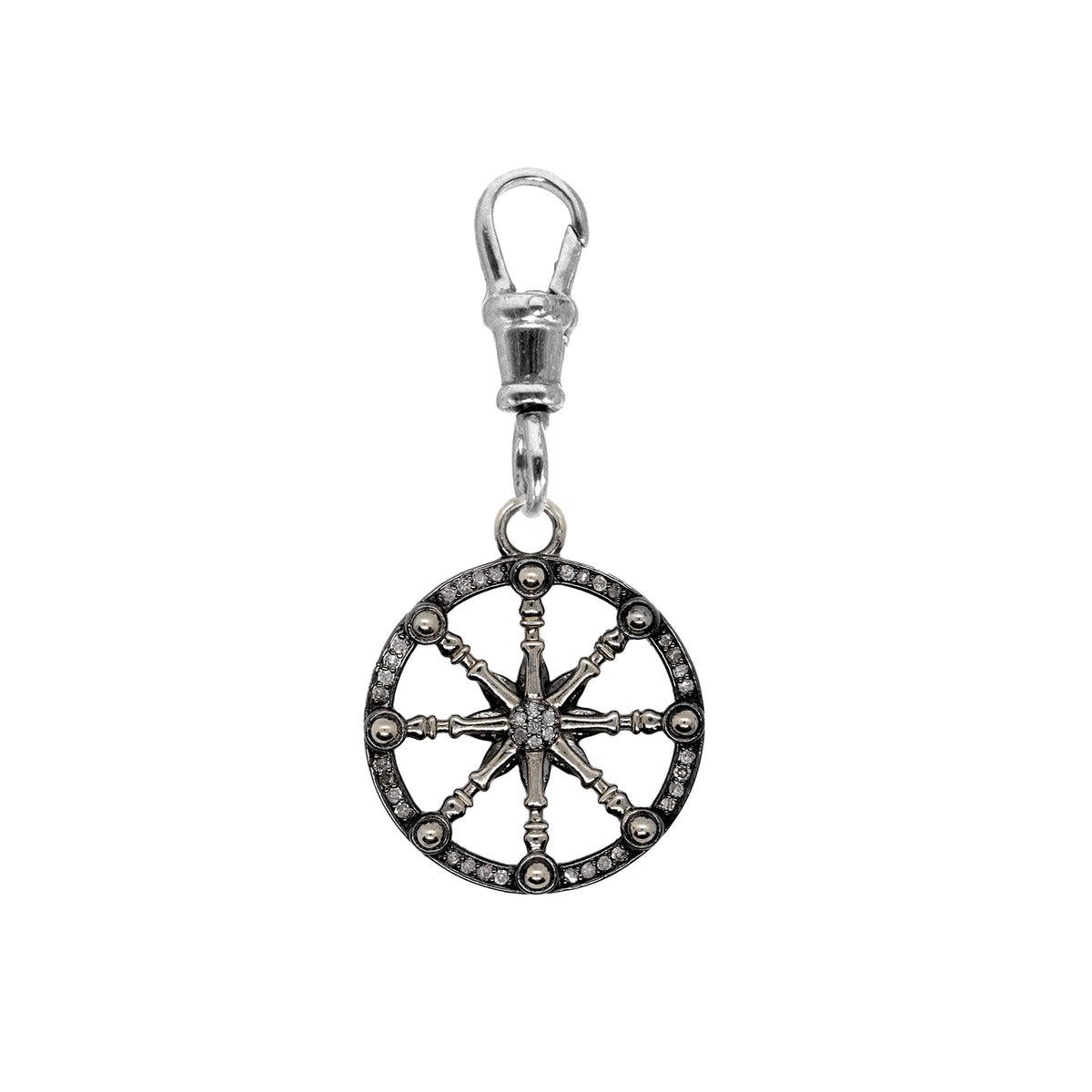 Silver Karma Wheel Pendant