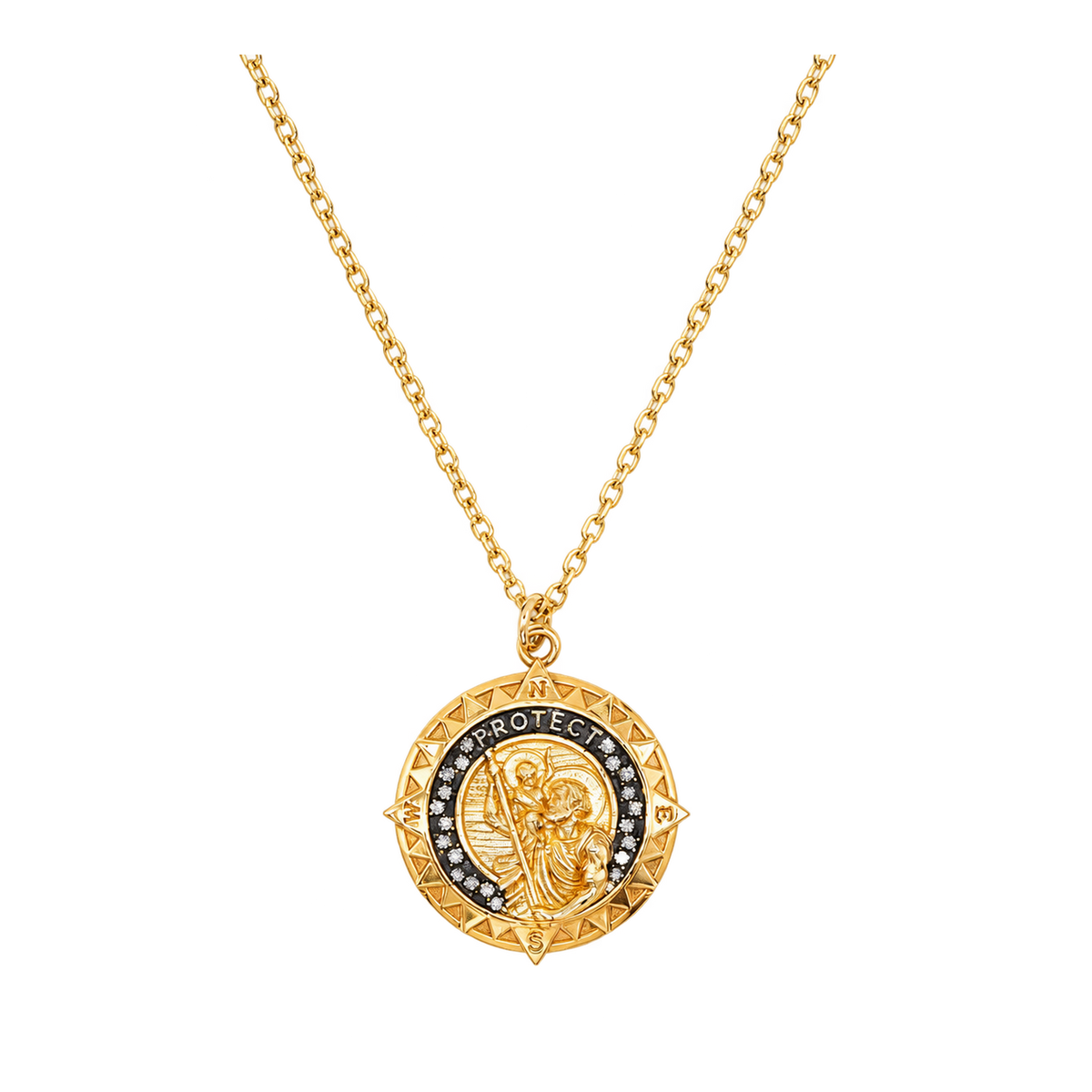 Angie Smith x KLM Diamond St Christopher Necklace