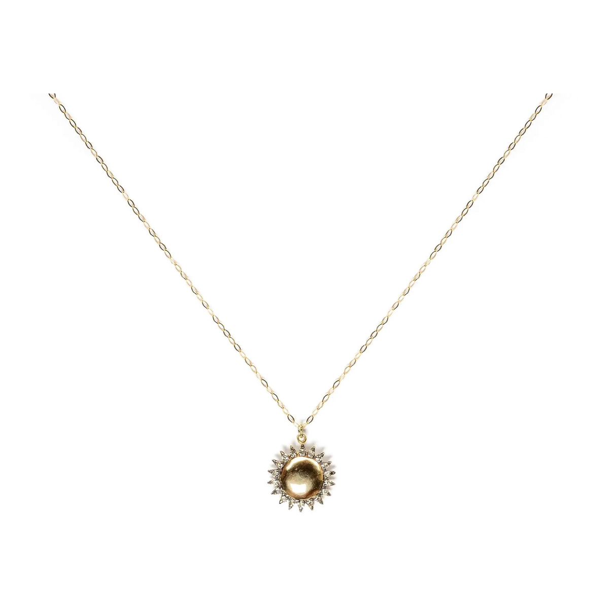 Diamond Brilliant Sun Necklace