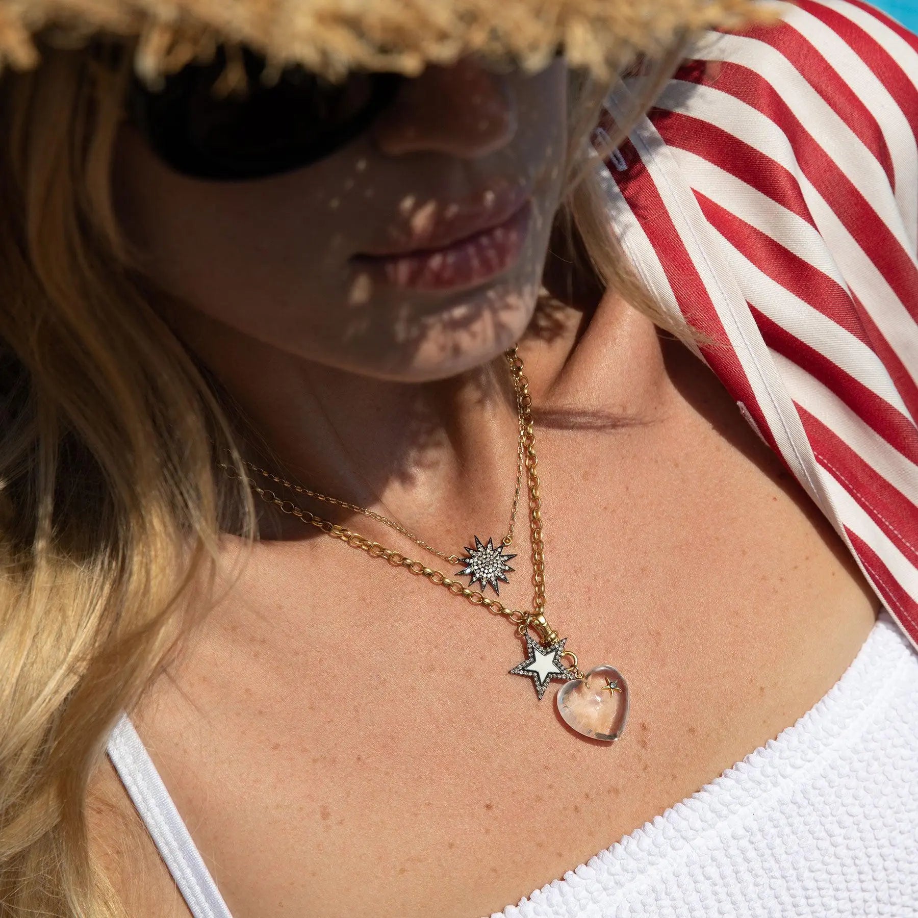 Chunky sales quartz necklace