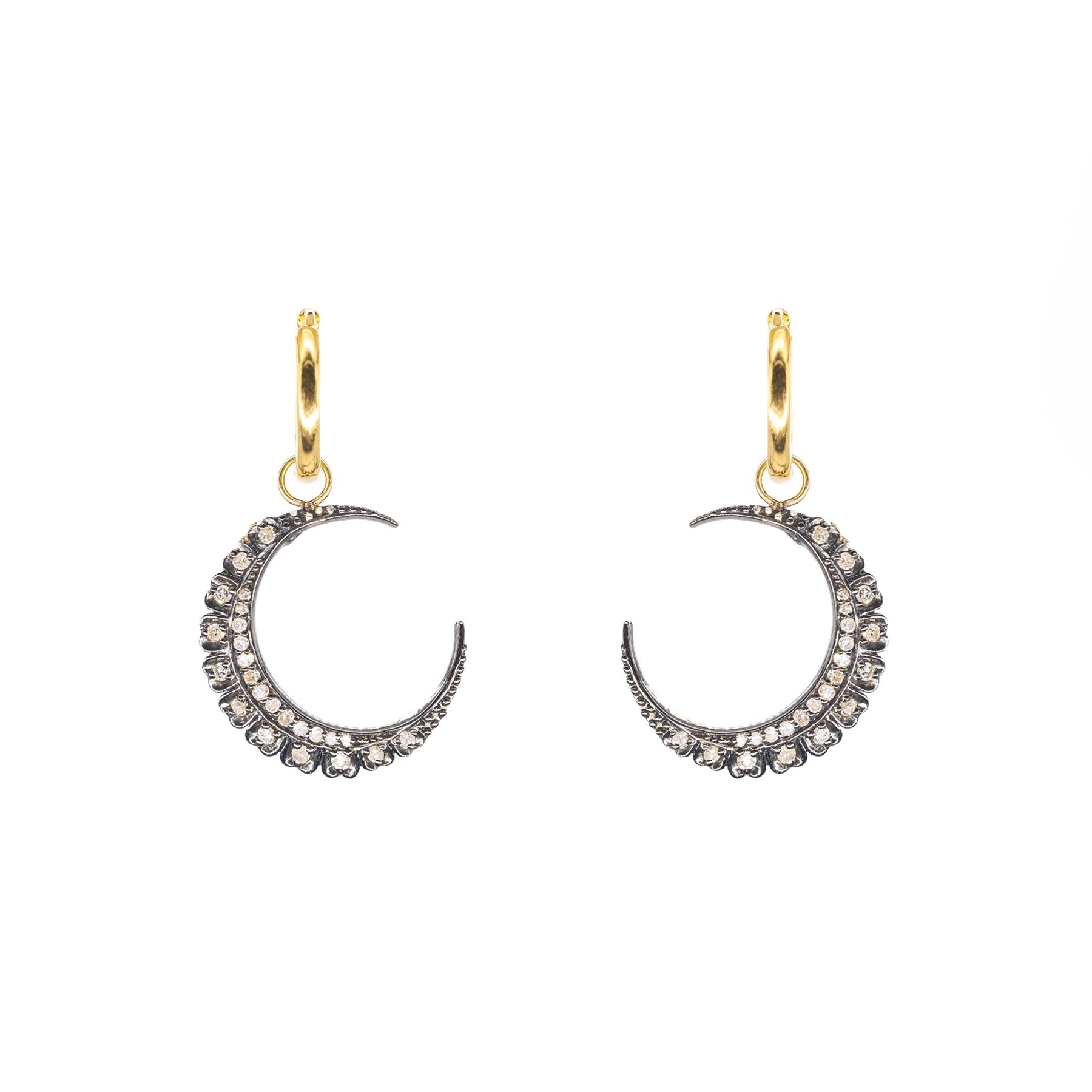 Diamond Classic Crescent Hoops