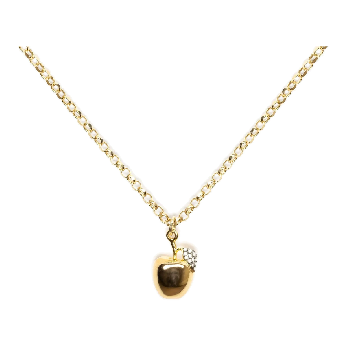 Diamond and Golden Apple Necklace