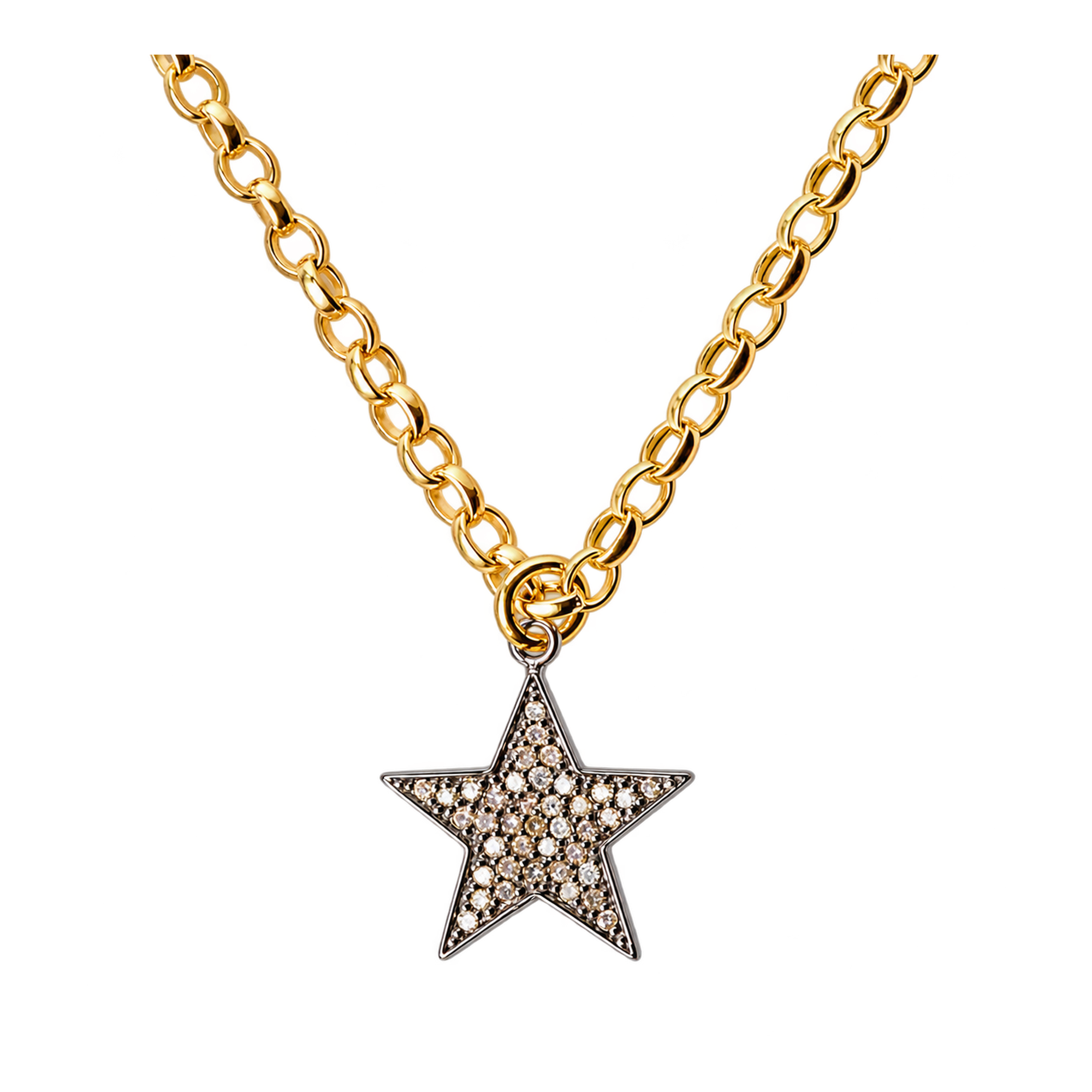 Diamond Classic Chunky Star Necklace