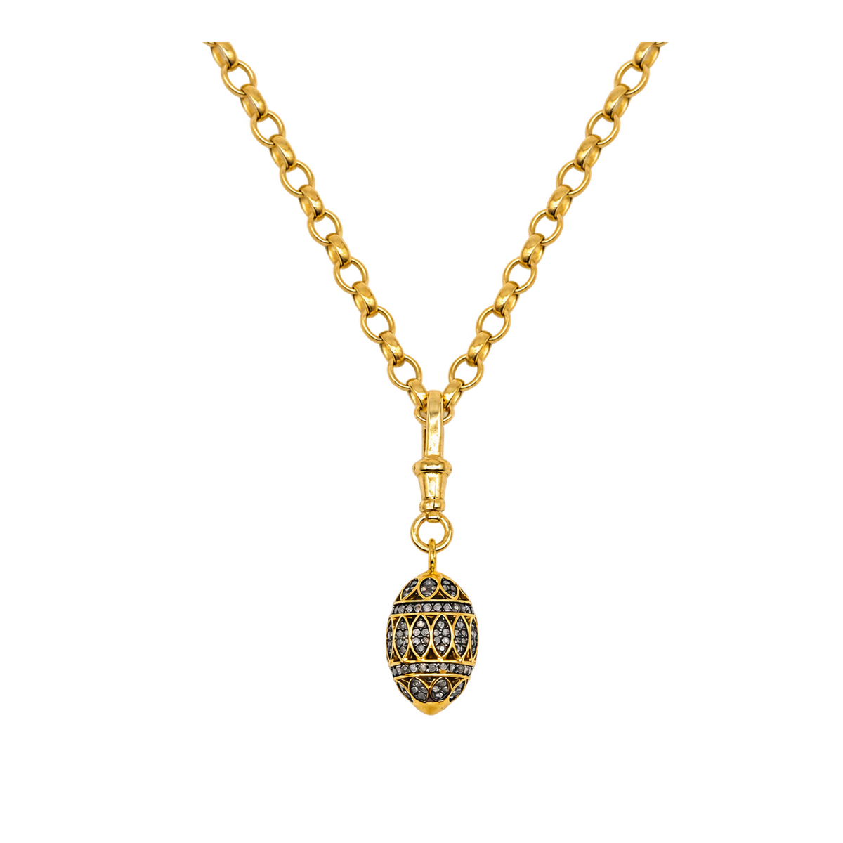 Diamond Golden Egg Necklace