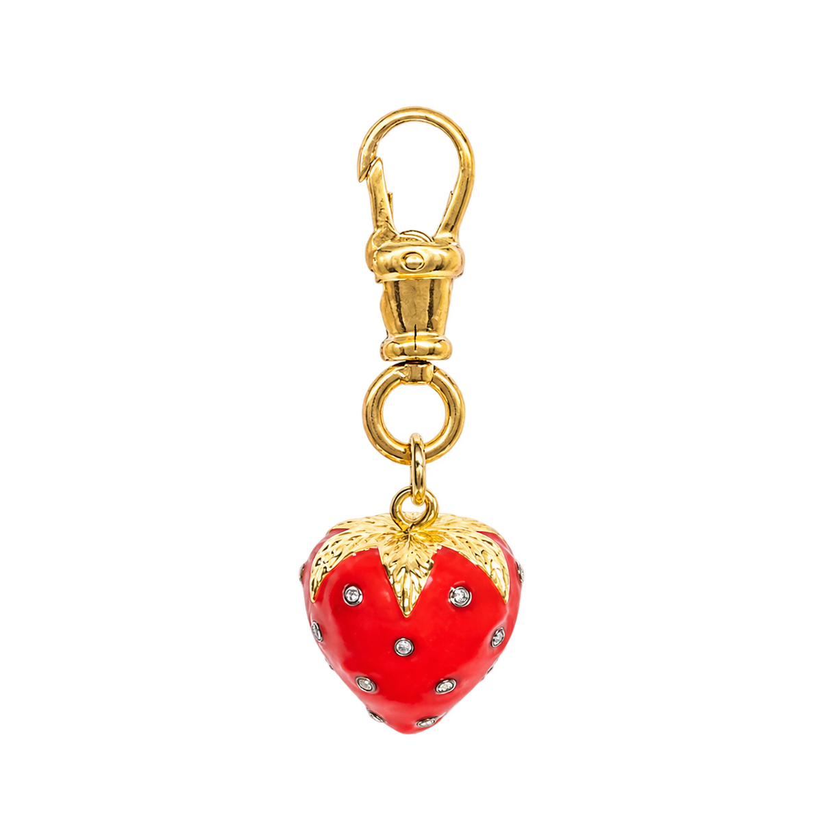 Diamond Strawberry Albert Swivel Pendant