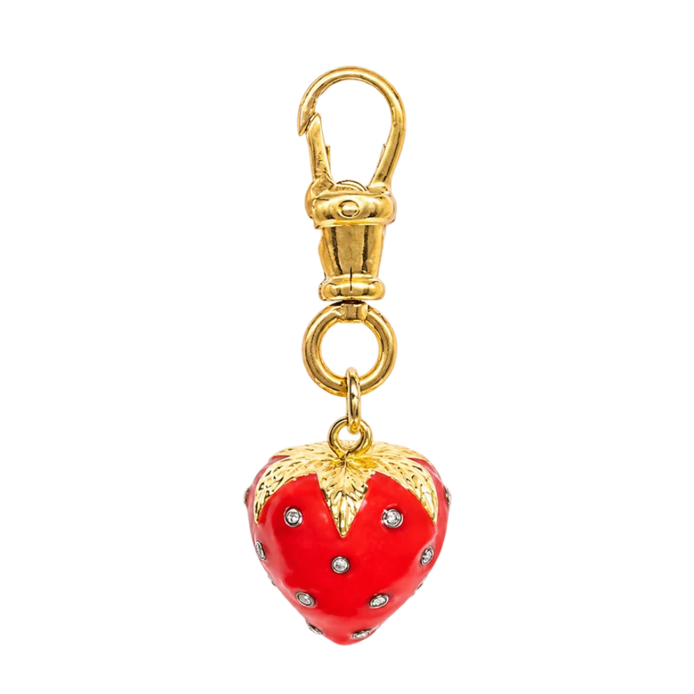 Diamond Strawberry Albert Swivel Pendant