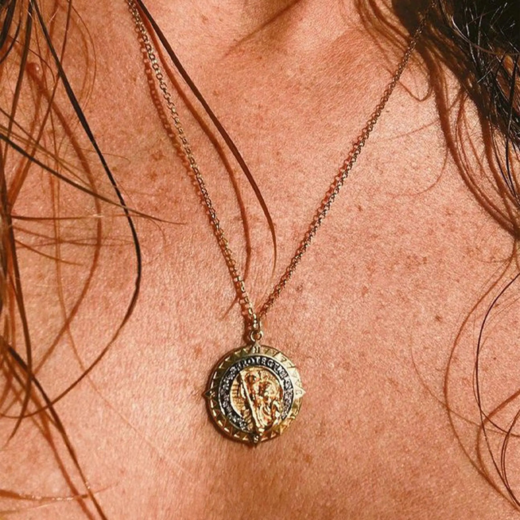 Angie Smith x KLM Diamond St Christopher Necklace