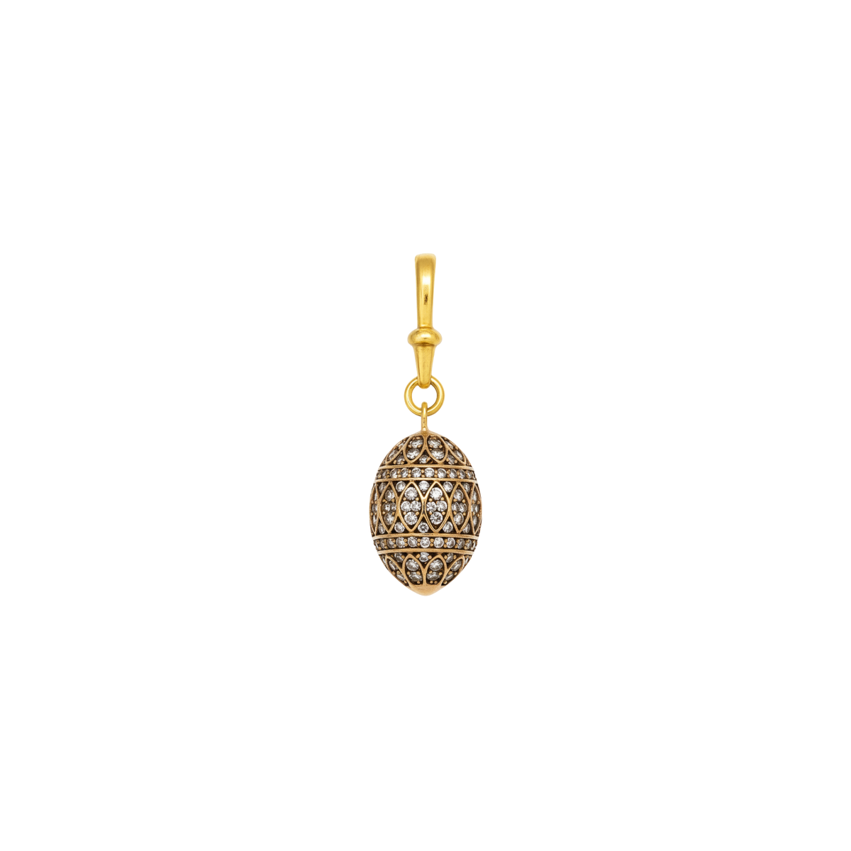 Pavé Diamond Egg Pendant