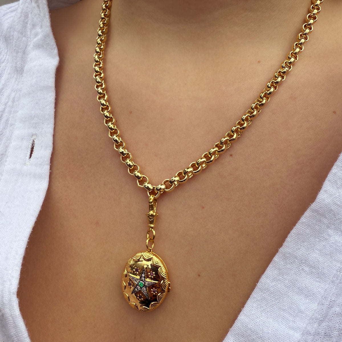Diamond Good Fortune Locket Pendant