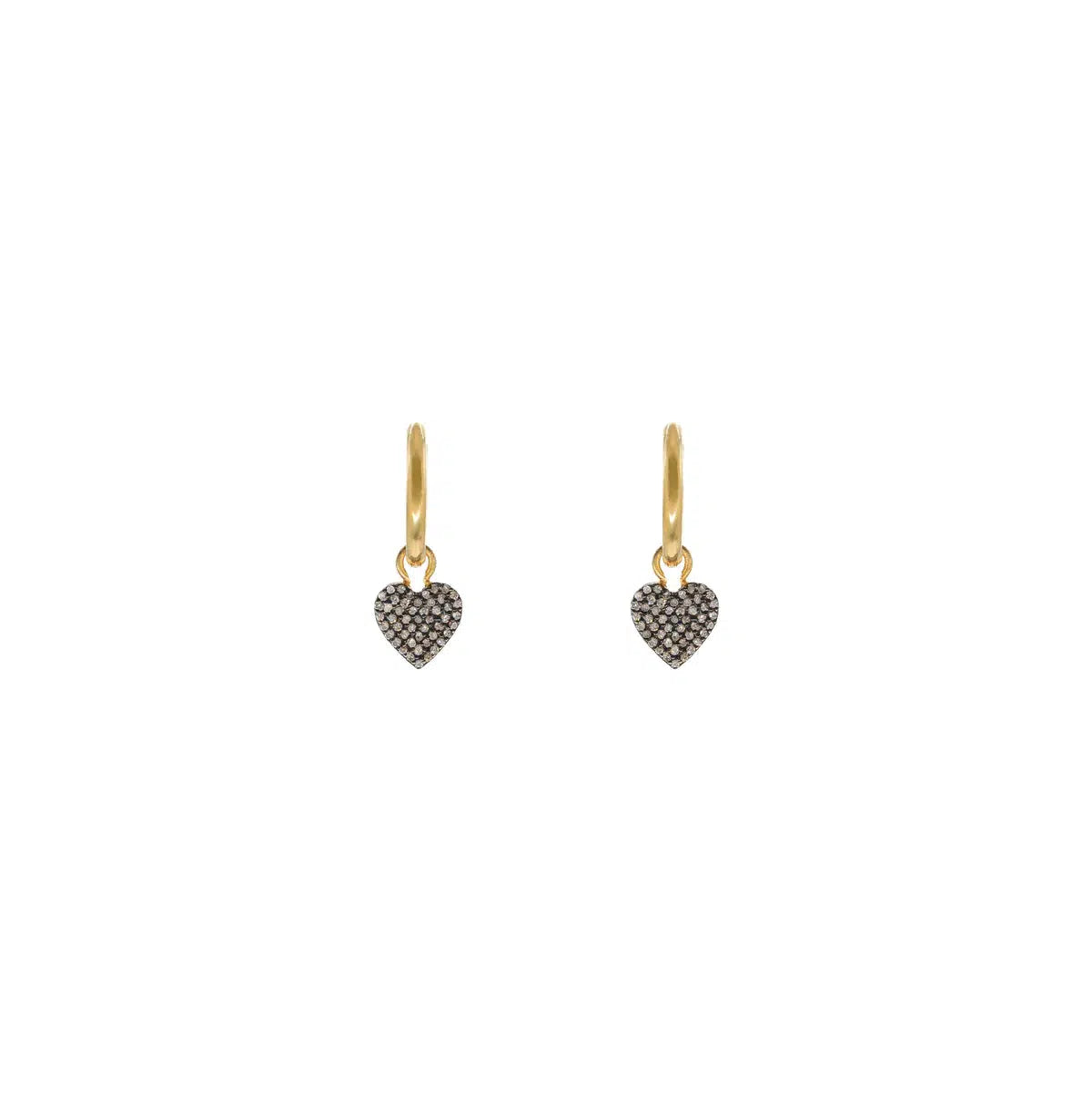 Diamond Heart Hoops