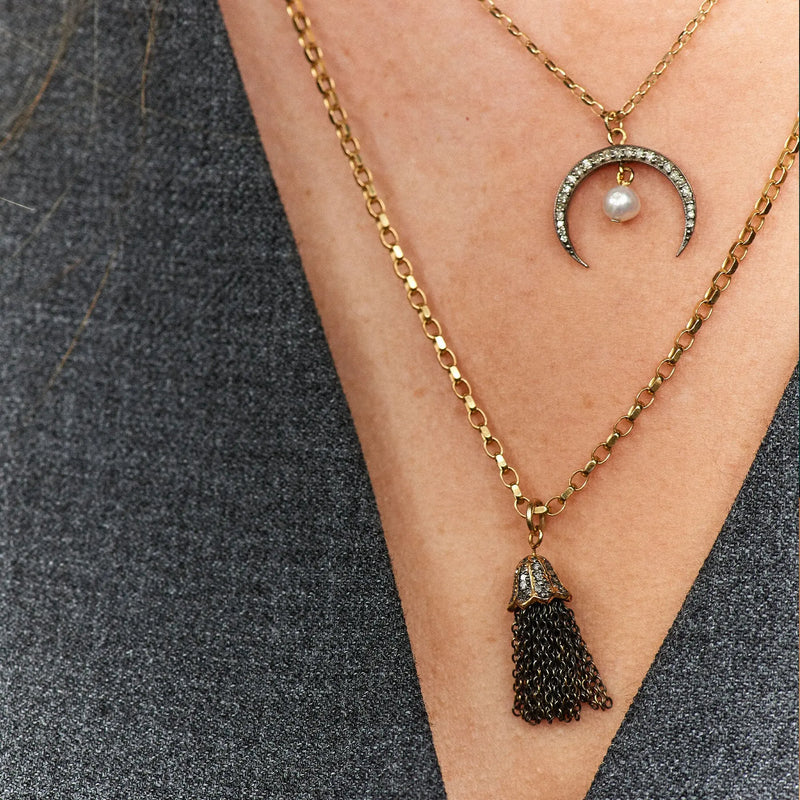 Diamond & Tassel Necklace