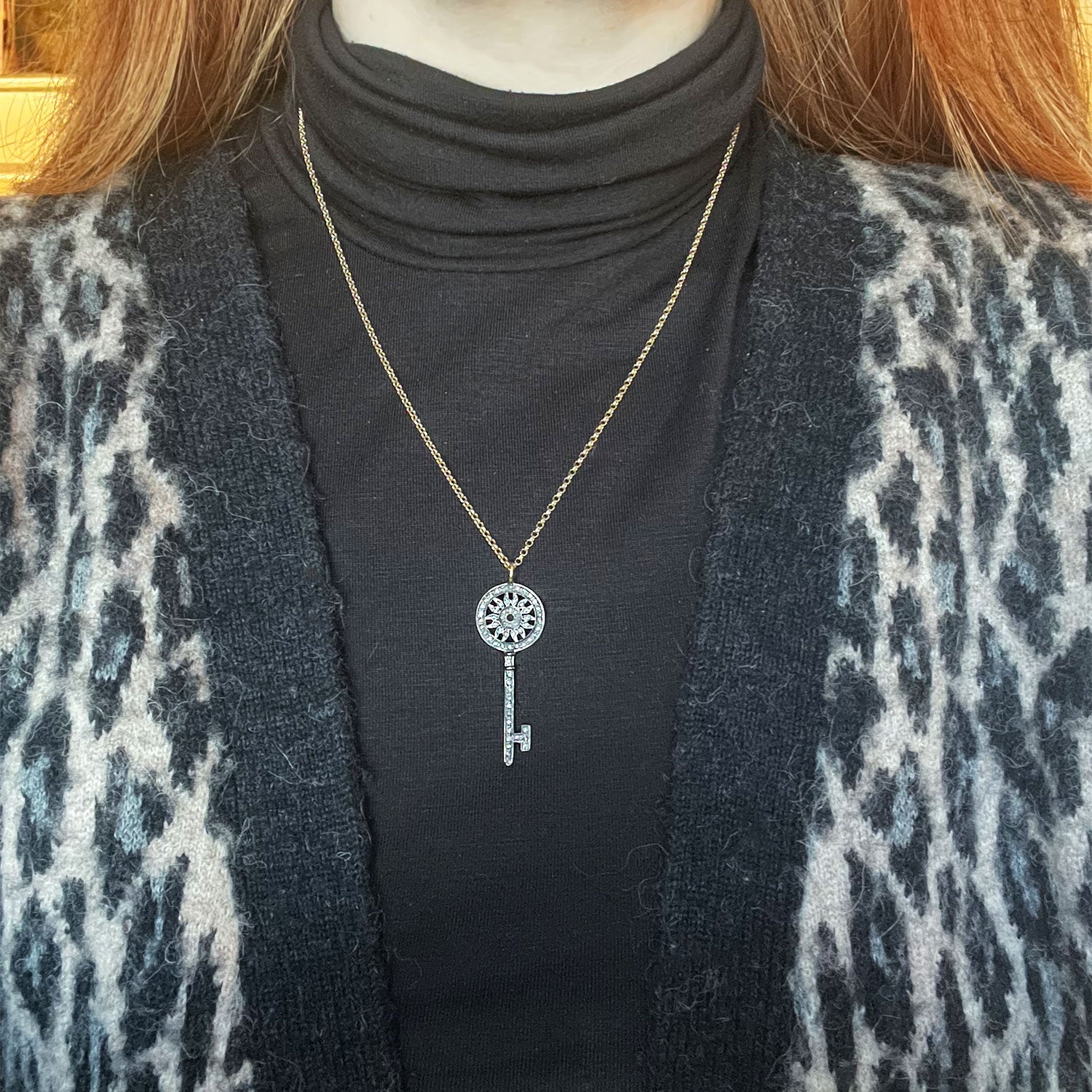 Diamond Key Necklace