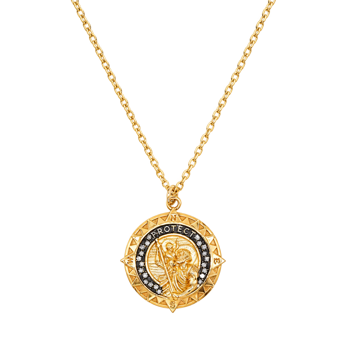 Angie Smith x KLM Diamond St Christopher Necklace