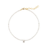 Diamond Daisy & Moonstone Beaded Anklet