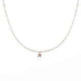 Diamond Daisy & Moonstone Bead Necklace