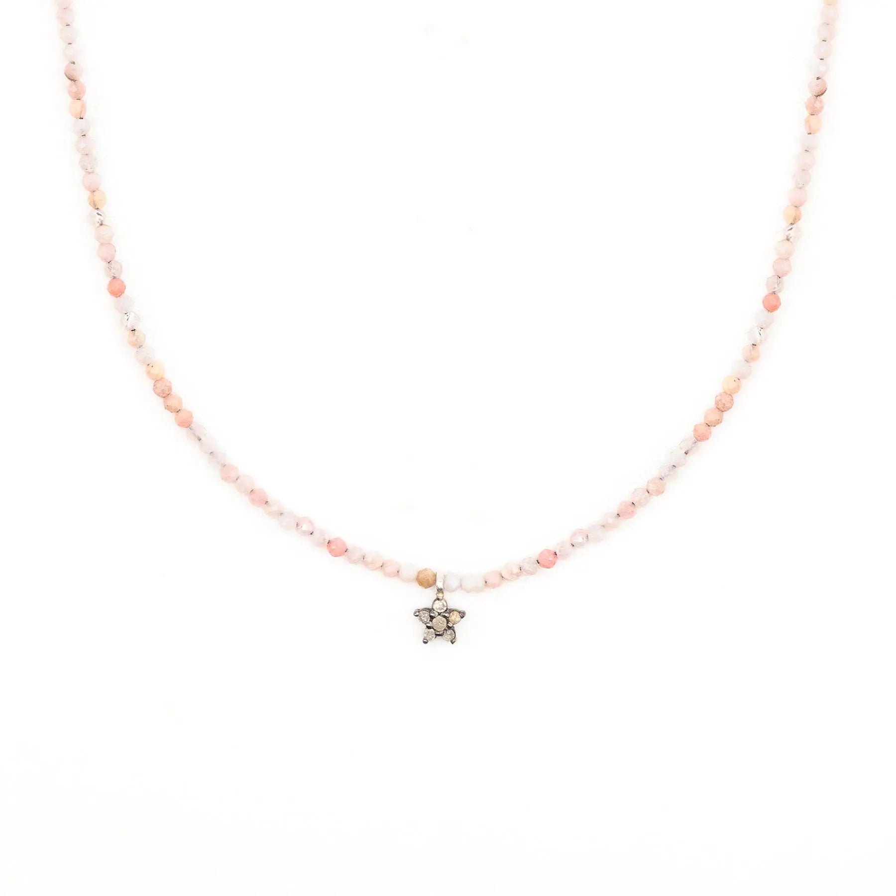 Diamond Flower Necklace - Zoe Lev Jewelry