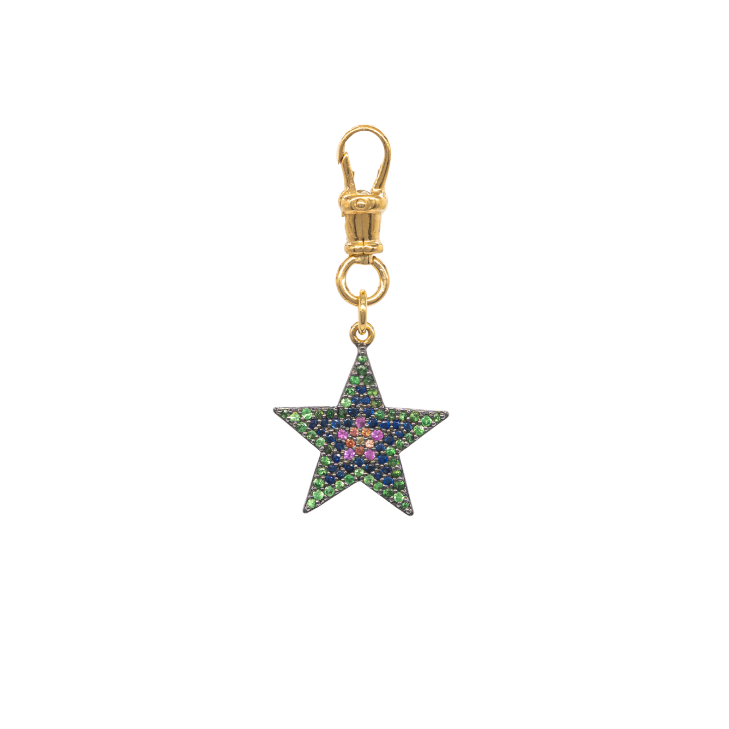 Rainbow Sapphire Chunky Star Pendant