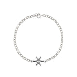 Diamond & Silver Cosmic Star Bracelet