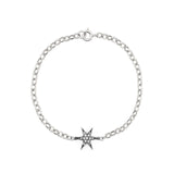 Diamond & Silver Cosmic Star Bracelet