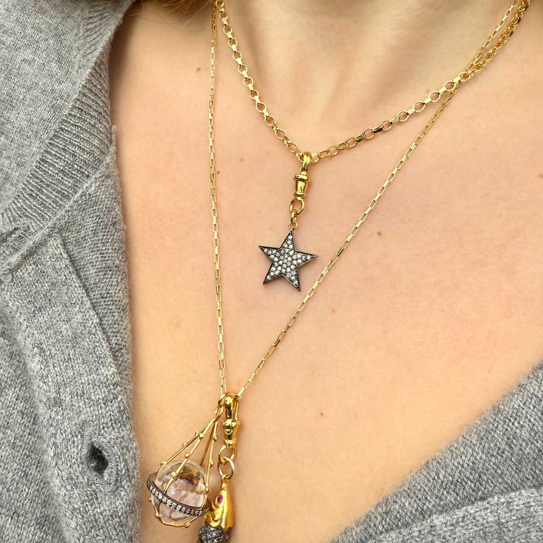 Diamond Classic Chunky Star Pendant