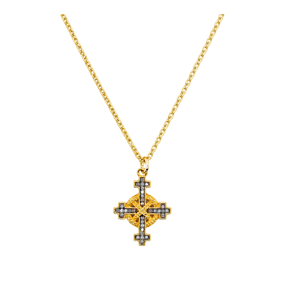 The Halo Cross Necklace