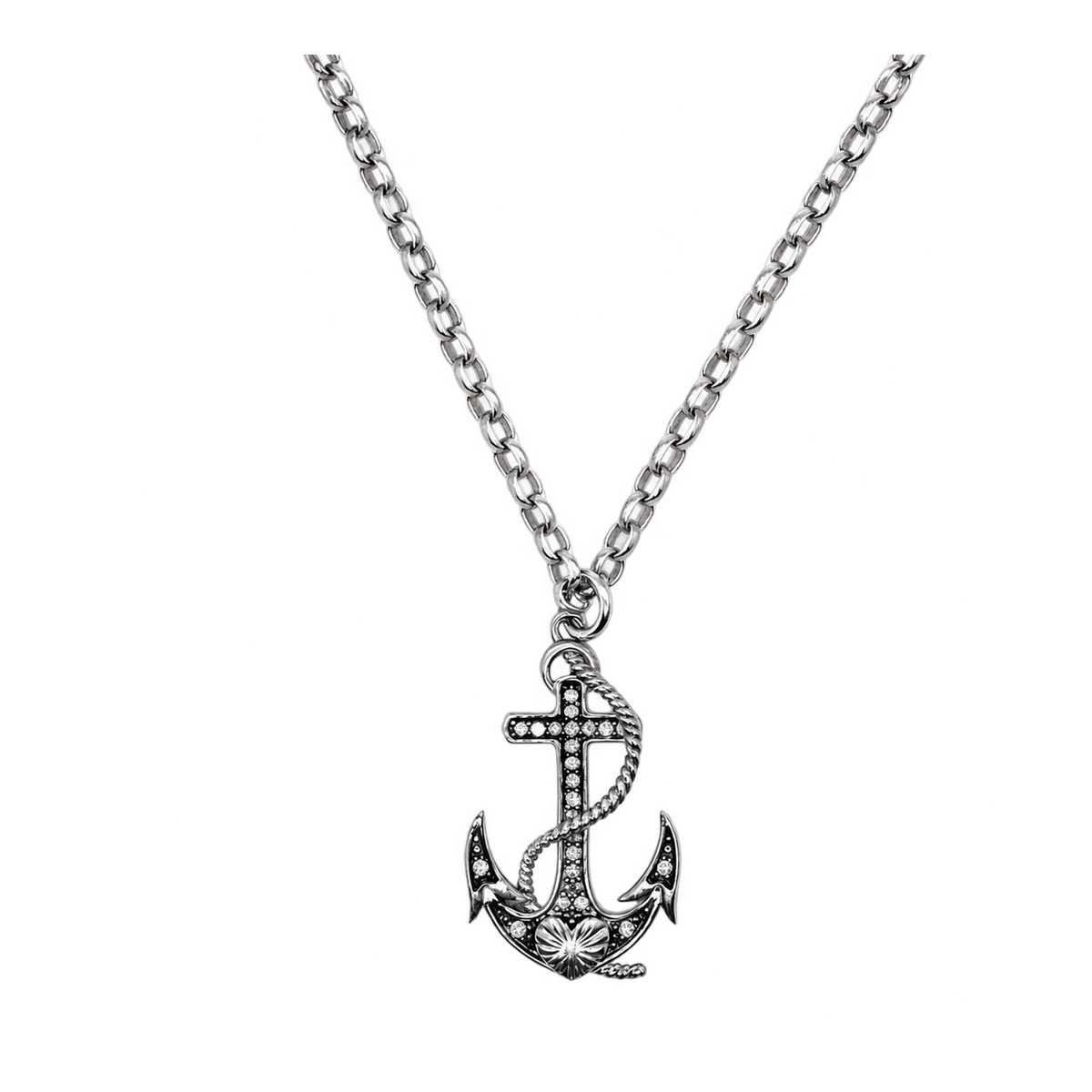 The Silver Anchor of Love and Hope Necklace
