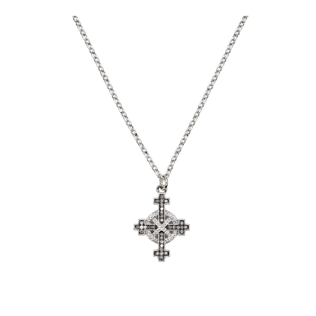The Silver Halo Cross Necklace