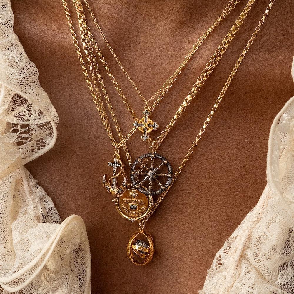 The Halo Cross Necklace