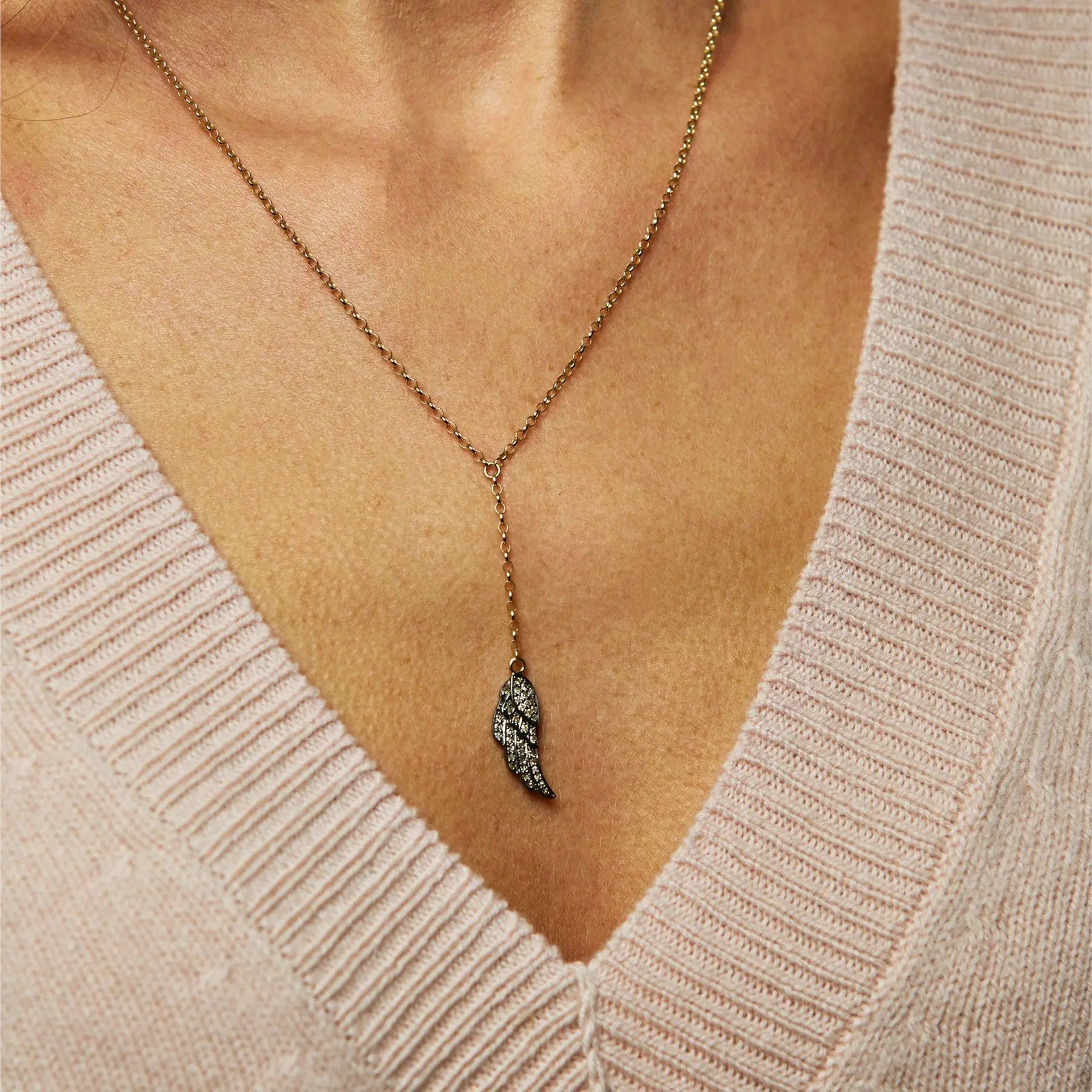 Diamond Angel Wing Necklace — EF Collection®