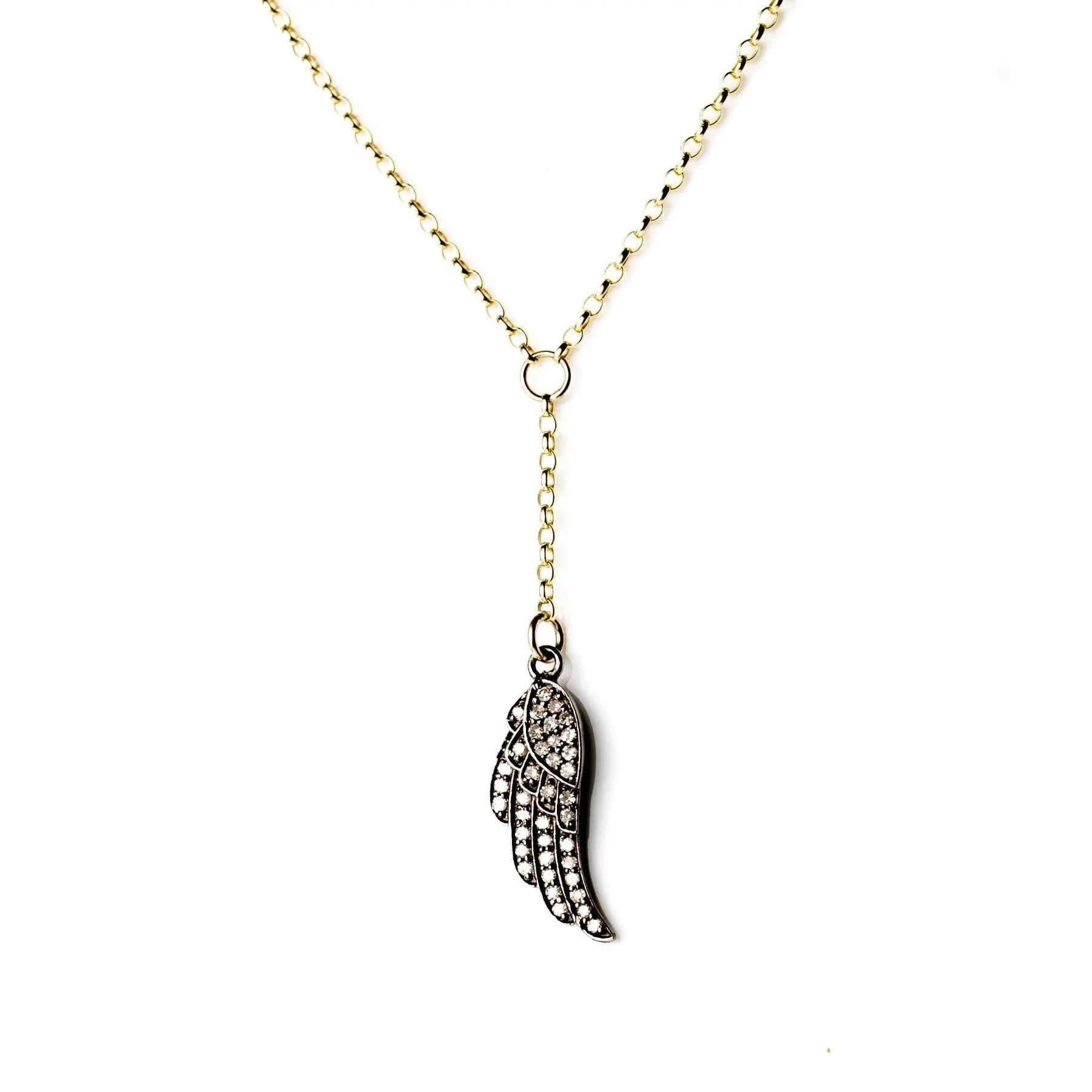 Diamond angel best sale wing necklace
