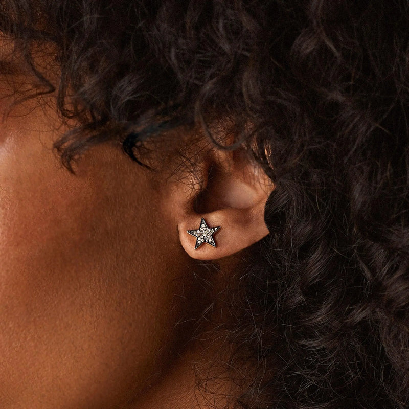 Diamond Chunky Star Studs