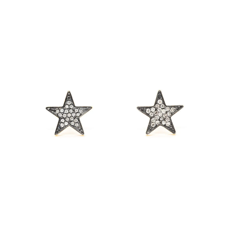 Diamond Chunky Star Studs