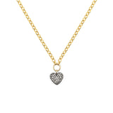 Diamond Cushion Heart Necklace