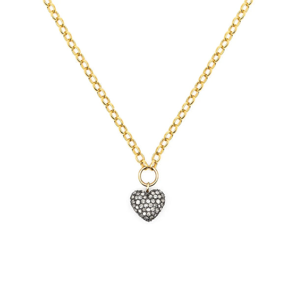 Diamond Cushion Heart Necklace