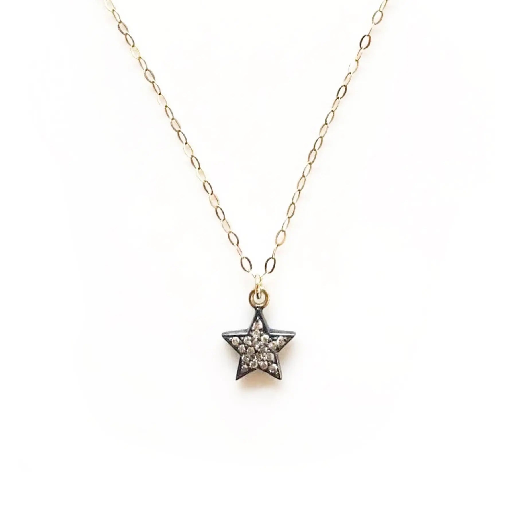 Diamond Double-Sided Star Necklace