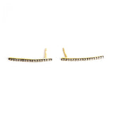 Diamond & Gold Bar Studs