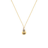 Diamond & Gold Pear Necklace