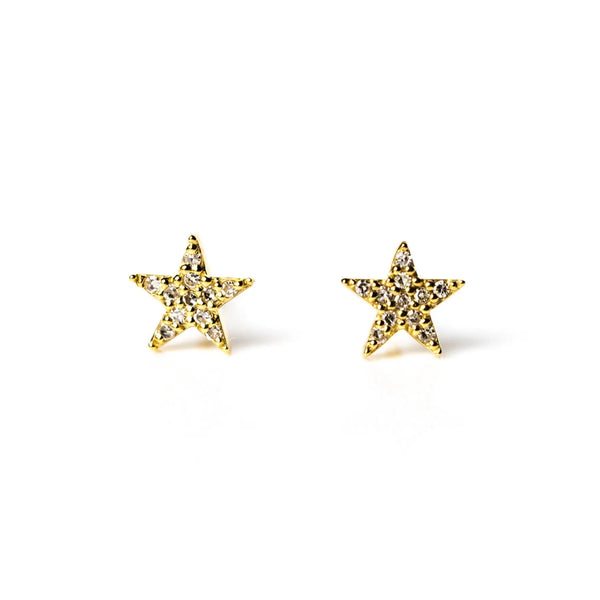 Diamond & Gold Star Studs