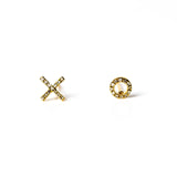 Diamond & Gold XO Studs
