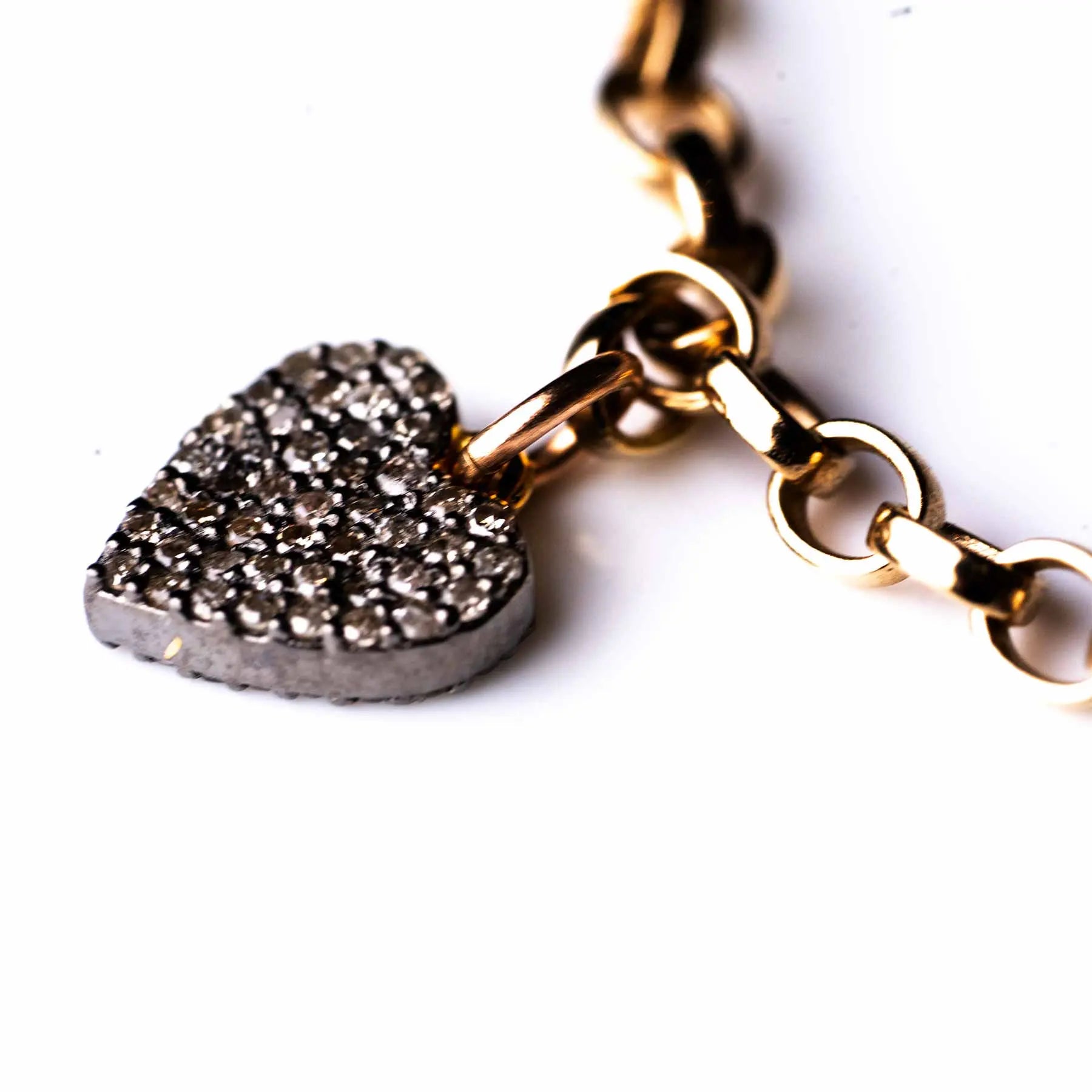 Diamond Double-Sided Heart Bracelet