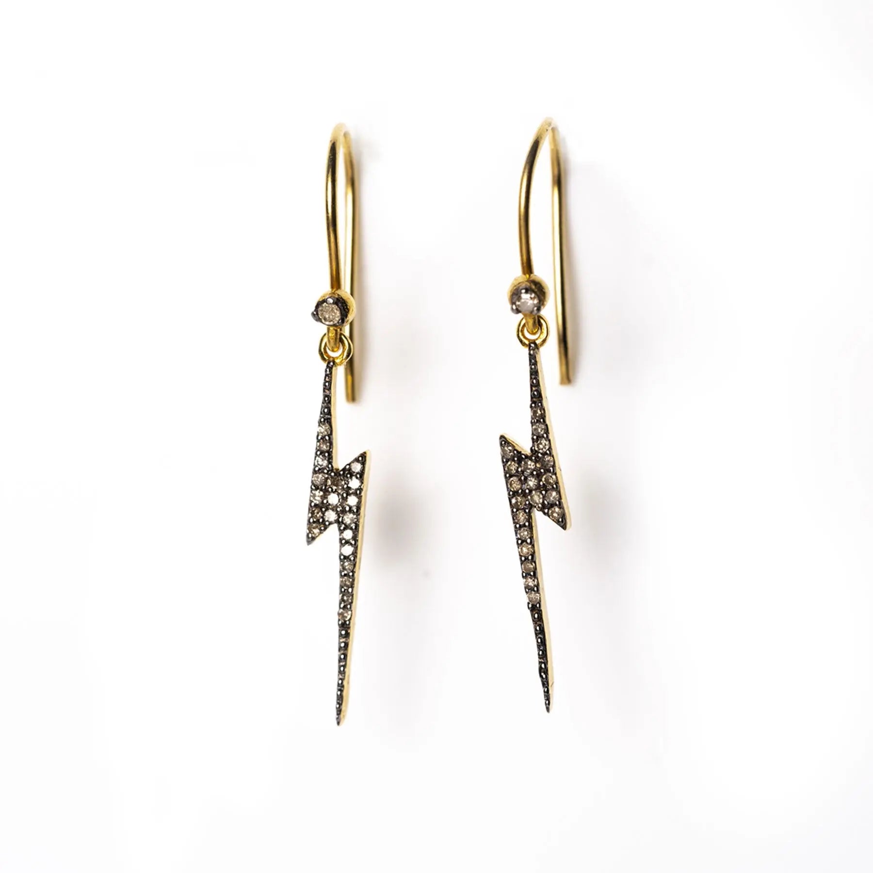 Diamond Lightning Bolt Earrings