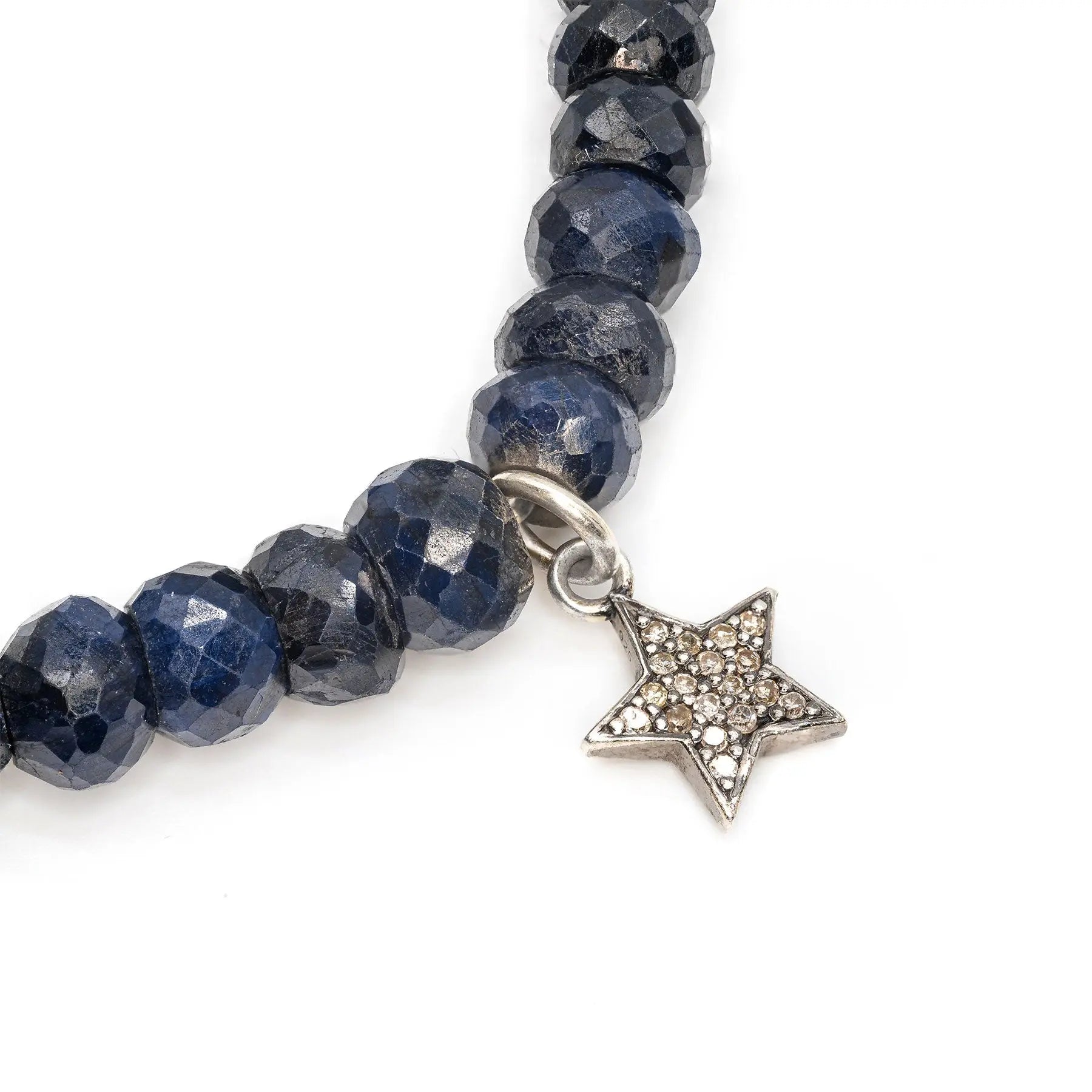 Diamond & Sapphire Bead Bracelet